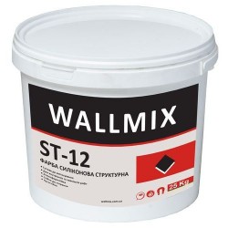 Силиконовая структурная краска Wallmix ST12 20л-25кг Картинка 1000101079