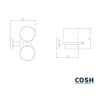 Стакан двойной з тримачем для щіток Cosh CRM S-80-914 Картинка 100203309