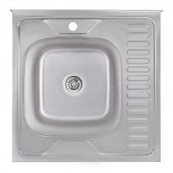 Кухонна мийка Lidz 6060-L Decor 0,6 мм LIDZ6060LDEC06 Картинка 100202610