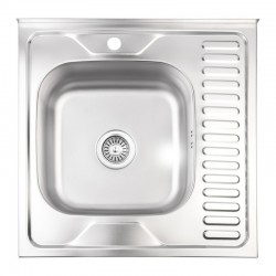 Кухонна мийка Lidz 6060-L Decor 0,8 мм LIDZ6060LDEC08 Картинка 100202609