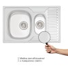 Кухонна мийка Qtap 7850-B Satin 0,8 мм QT7850BSAT08 Картинка 100201162