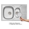 Кухонная мойка Qtap 7850-B Micro Decor 0,8 мм QT7850BMICDEC08 Картинка 100201161