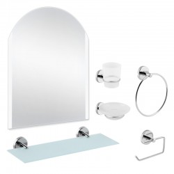 Набор для ванной комнаты SW 22-100 с зеркалом 5 в 1 Картинка 100201551