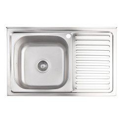 Кухонна мийка Lidz 5080-L Decor 0,8 мм LIDZ5080LDEC06 Картинка 100202640