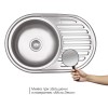 Кухонна мийка Lidz 7750 Micro Decor 0,6 мм LIDZ7750DEC06 Картинка 100202531