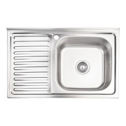 Кухонна мийка Lidz 5080-R Decor 0,8 мм LIDZ5080RDEC06 Картинка 100202637