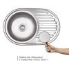 Кухонна мийка Lidz 7750 Micro Decor 0,8 мм LIDZ7750MDEC Картинка 100202530