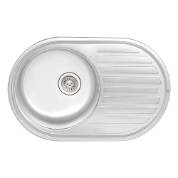 Кухонна мийка Qtap 7750 Satin 0,8 мм QT7750SAT08 Картинка 100201155