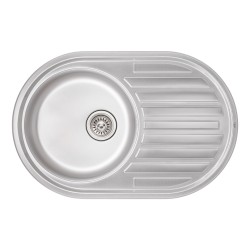 Кухонна мийка Qtap 7750 Micro Decor 0,8 мм QT7750MICDEC08 Картинка 100201154