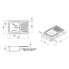 Кухонна мийка Qtap 7850 Micro Decor 0,8 мм QT7850MICDEC08 Картинка 100201159