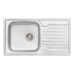 Кухонна мийка Qtap 7843 Micro Decor 0,8 мм QT7843MICDEC08 Картинка 100201156