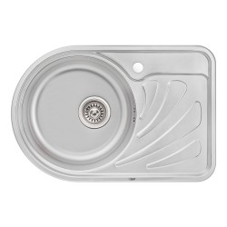 Кухонна мийка Qtap 6744L Micro Decor 0,8 мм QT6744LMICDEC08 Картинка 100201150
