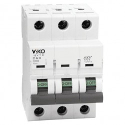 Автоматический выключатель Viko 3P хар С 6A 4.5kA